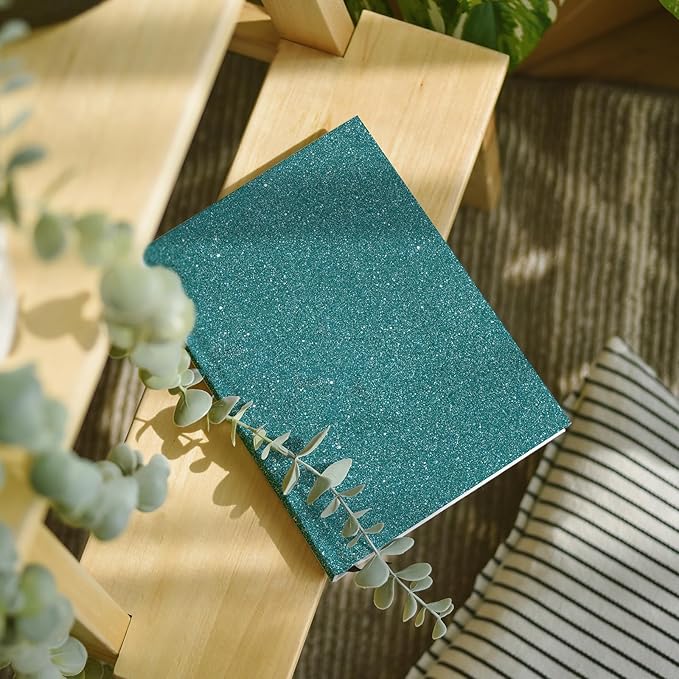 CRE8TIVE 8"x354" Teal Blue Glitter Wallpaper Stick and Peel Wall Border Fabric - Image 7