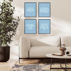 Locomiss Light Blue Christian Wall Art Decor Posters, Modern Bible Verse Prints - Image 3