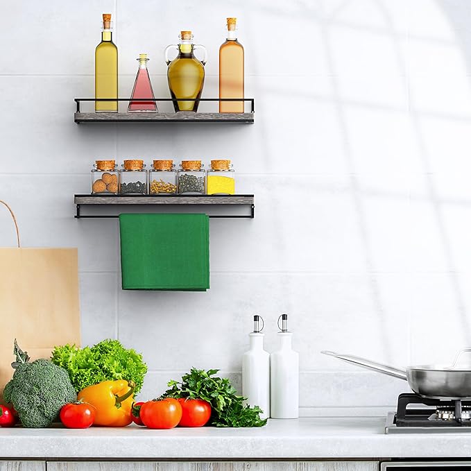 Meangood Floating Shelves Wall Mounted Set of 2, Wall Shelf - Image 6