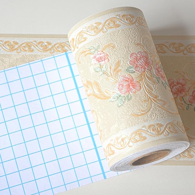 AbaBoorty Yellow Floral Wallpaper Border Decor 196"X4.1" Peel and Stick Wall - Image 7