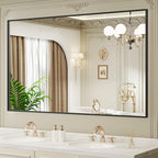 LOAAO Black Bathroom Mirror 60"X40" - Image 3