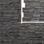 EverStone Cascade Faux Stone Panel, 48 5/8"W x 24 3/4"H x 1 1/4"D, Dark River - Image 9