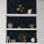 CHIHUT Black Blue Glitter Wallpaper Peel and Stick 15.7''x100'' Sparkle Glitter - Image 7