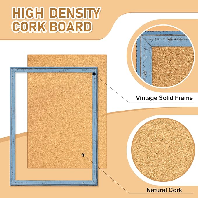 DOLLAR BOSS Cork Boards for Walls, 36 X 24 Inches Bulletin Board Decorative - Image 3
