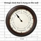 12-Inch Day of Week Wall Clock, Decorative Retirement Clock Gift - Image 2
