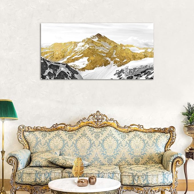 Golden Mountain Canvas Wall Art - Image 2