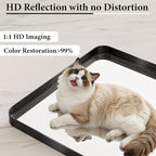 28x32 Inch Black Metal Framed Bathroom Mirror - Image 2