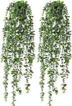 Artificial Hanging Plant 2 Pcs Faux Plant Ivy Vine Faux Eucalyptus Vines Fake - Image 7