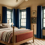 NICETOWN Rod Pocket Embroidered Trim Velvet Curtains, 2 Panels, Velvet Curtains - Image 4