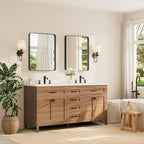 TETOTE Black Framed Bathroom Mirror, 24 x 30 Inch Matte Metal Frame Vanity - Image 2