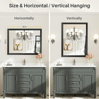 Briivue 40x30 Inch Black Bathroom Mirror - Image 6