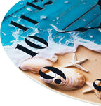 Indoor/Outdoor Clocks Waterproof, Glass Rustic Beach Decor Wall Clock - Image 8