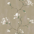 Laatse Floral Wallpaper Peel and Stick 17.5" x 118" Khaki Floral Contact Paper by Laatse