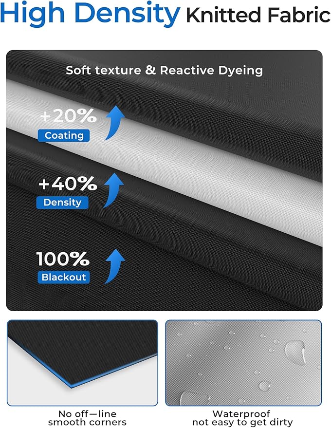 Sumobaby Blackout Curtains for Bedroom 64"x100" Portable No Drill Black Out - Image 7