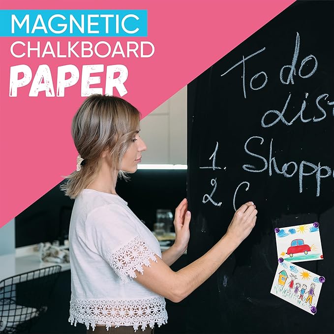 Magnetic Chalkboard Wallpaper Peel and Stick 48" x 24", Self-Adhesive - Image 5