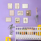 9pcs Nursery Pink Wall Art Baby Girl Canvas Wall Art Vintage Floral Prints Kids - Image 5