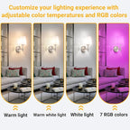 Vimhou Peel and Stick Wall Sconces, Stick On Wall Sconce Set of 2, Battery - Image 4