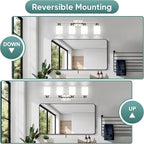 Ascher Bathroom Light Fixtures, 4-Light Vanity Light Over Mirror, Brushed - Image 8