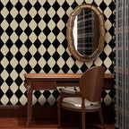 Simon&Siff Retro Checkered Peel and Stick Wallpaper Black and White Wallpaper - Image 3