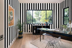 Guvana 472.4"x17.7" Striped Peel and Stick Wallpaper Black and White - Image 7