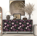 Laatse Purple Floral Peel and Stick Wallpaper Vintage Rose Contact Paper - Image 3