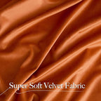 NICETOWN Orange Velvet Curtains 90 inch Long - Image 5