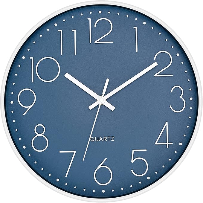 Foxtop 14 Inch Wall Clock Silent Non-Ticking Battery Operated Round Quartz by Foxtop