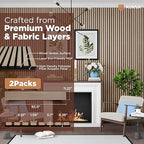 Avana Acoustic Wood Wall Panels – 93.2x11.25 Inch Panels – Fits 94x12 Layout – - Image 4
