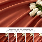 MIULEE Back Tab Burnt Orange Blackout Curtains 102 Inch Long 2 Panels Set - Image 8