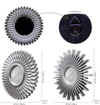 BONNYCO Wall Mirrors Pack of 3 Round Silver Mirrors - Image 4