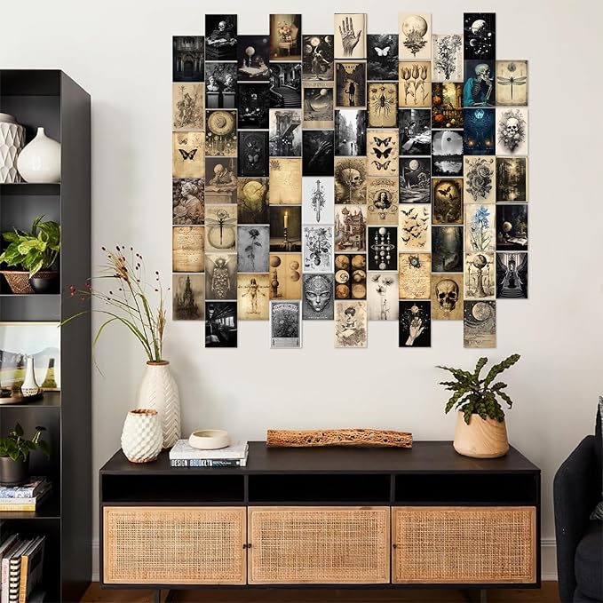 KBKBART 70pcs Dark Academia Wall Collage Kit, Vintage Poster Wall Decor - Image 3