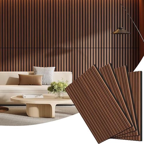 4 Pack Wood Panels for Wall, 47.24" x 23.81" Acoustic Wood Slat Wall Panel for by Vellorise