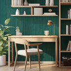 Teal Grasscloth Peel and Stick Wallpaper Vintage Texture Removable Waterproof - Image 7