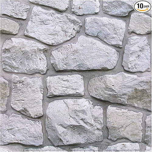 3D Faux Stone Wall Panels Peel and Stick, Stone-Look Textured Wall Sticker by SMOOSTIKCDECOR