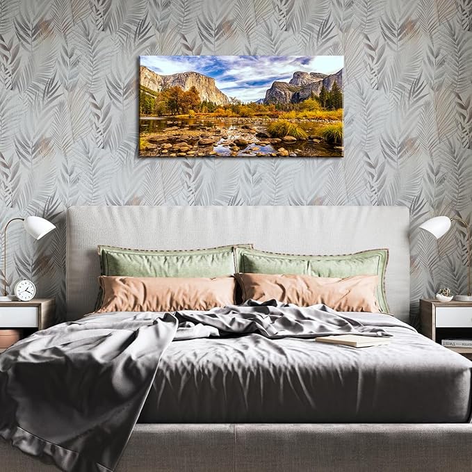 Yosemite Valley Mountain Wall Art Panorama of National Park Canvas Prints - Image 4