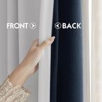 FMFUNCTEX 100% White Blackout Patio Sliding Glass Door Curtains 84 inch Length - Image 7