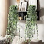 Artificial Hanging Plant 2 Pcs Faux Plant Ivy Vine Faux Eucalyptus Vines Fake by Yarmare