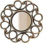 Retro Gold Mirrors for Wall Pack of 3. Round Mirrors. Decorative Mirrors.Small - Image 3