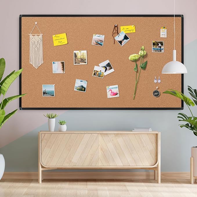 Extra Large Cork Bulletin Board 96" X 48", Wall Mounted Notice Pin Board - Image 3