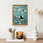 Fantasy Artists Van Gogh's Almond Blossom Funny Black Cat Canvas Wall Art - Image 5
