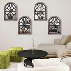 ZEXUIRU 4 Set. Rustic Wall Mirrors - Image 2