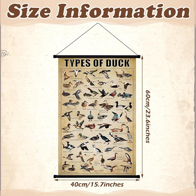Geyee Duck Vintage Poster Wall decor Mallard Ducks Hunting Art Knowledge - Image 4