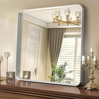 30"x 30" Silver Bathroom Mirror - Image 3