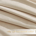 NICETOWN Beige Velvet Curtains 72 inches 2 Panels Set, Thermal Insulated Heavy - Image 4