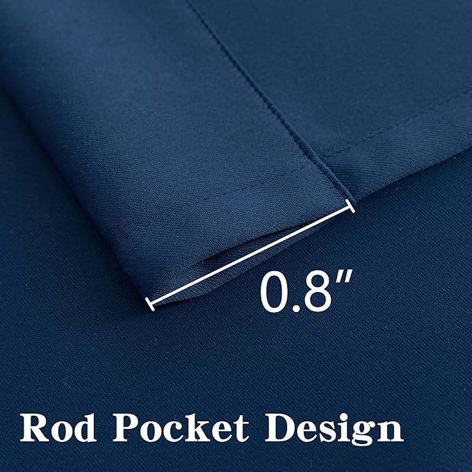 IGEMAEVE Blackout Curtains 72 Inch Length 2 Panels Set, Rod Pocket Energy - Image 3