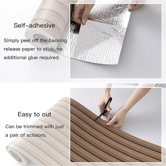 Peel and Stick PVC Slat Wall Panels, Wood Grain Self-Adhesive Soundproof - Image 6