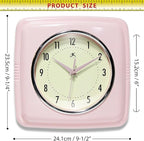 Infinity Instruments Square Silent Retro 9 inch Mid Century Modern Kitchen - Image 5