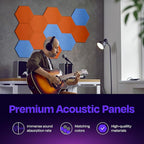 Acoustic Panels 12-Pack Soundproof Wall Panels 12"X10.4"X0.4" Sound Panels High - Image 2