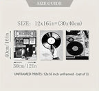 3Pcs Retro Music Poster Wall Art Fashion Black And White Photography Preppy - Image 8