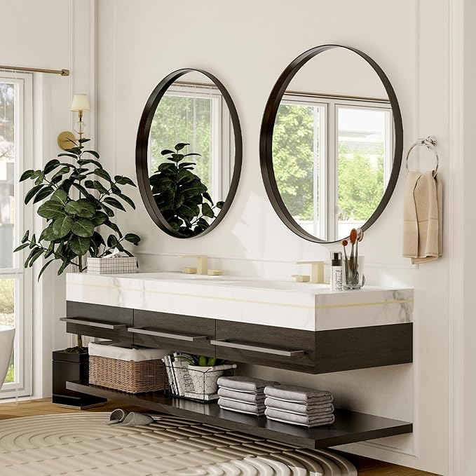 24 Inch Round Bathroom Mirror - Image 7